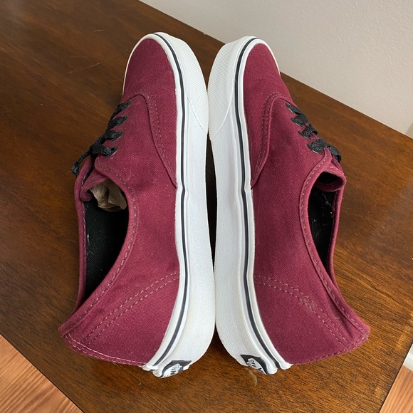Vans Authentic Port Royale Red Black Shoes Women’s Sneaker Size 7 - Picture 5 of 9